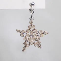 Clips  - Silver brass - Earrings Ara - Clips  - Silver brass - Laiton argenté